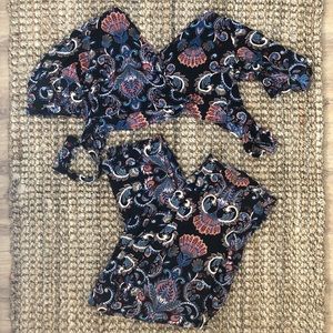 Matching set play suit